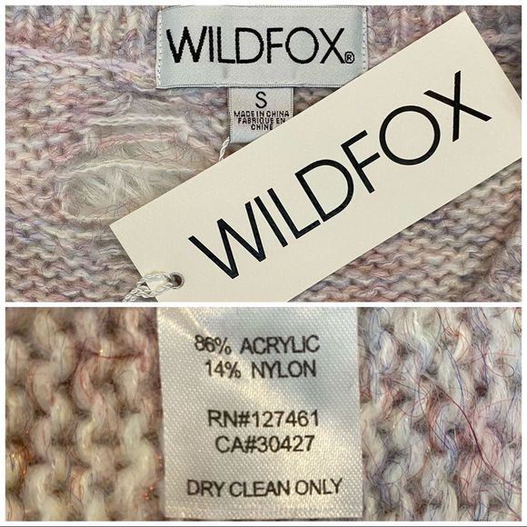 NEW Wildfox Distressed Pink Skye Sweater Small S - Picture 9 of 11